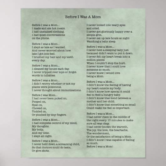 Voor ik een Poster was (Voorkant)