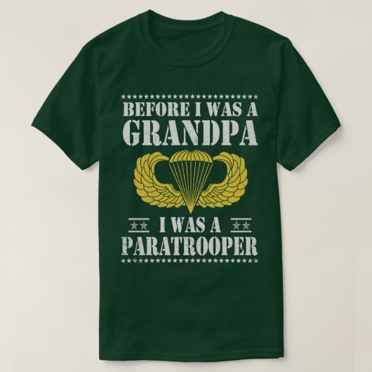 Voor ik opa was ik paratrooper. t-shirt (Design voorkant)