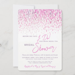 Voor ik vrijgezellenfeest roze waterverf maak kaart