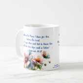 Voor ik weet/ Jeremiah 29:11 Moderne Bloem Koffiemok (Voorkant links)