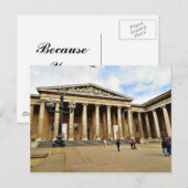 Voor Ingang aan British Museum in Londen Eng Briefkaart (Voorkant / Achterkant)