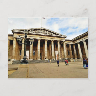Voor Ingang aan British Museum in Londen Eng Briefkaart