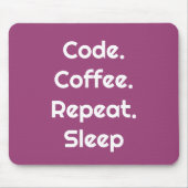 Voor ingenieurs – Code. Coffee. Sleep Muismat (Voorkant)