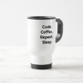 Voor ingenieurs – Code. Koffie. Slaap Reis mok (Voorkant rechts)