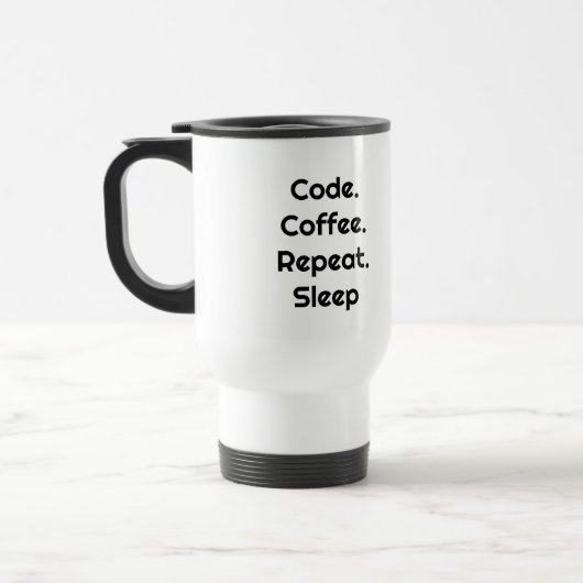 Voor ingenieurs – Code. Koffie. Slaap Reis mok (Links)