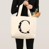 voor initiaal sjabloon grote canvas tas (Voorkant (product))