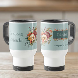 Voor introverte mensen, eenzaamheid bloemengroen reisbeker