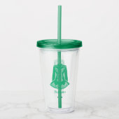 Voor Irish Dancers Green Dansress Personalized Acryl Drinkbeker (Voorkant)