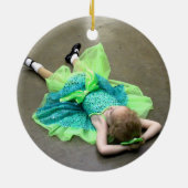 Voor Irish Dancers Green Dansress Personalized Keramisch Ornament (Achterkant)