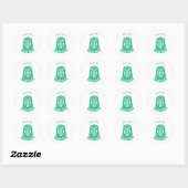 Voor Irish Dancers Green Dansress Personalized Ronde Sticker (Vel)