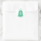 Voor Irish Dancers Green Dansress Personalized Ronde Sticker (Tas)