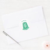 Voor Irish Dancers Green Dansress Personalized Ronde Sticker (Envelop)