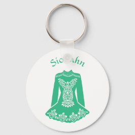 Voor Irish Dancers Green Dansress Personalized Sleutelhanger