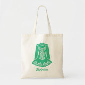 Voor Irish Dancers Green Dansress Personalized Tote Bag (Voorkant)