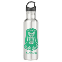 Voor Irish Dancers Green Dansress Personalized Waterfles