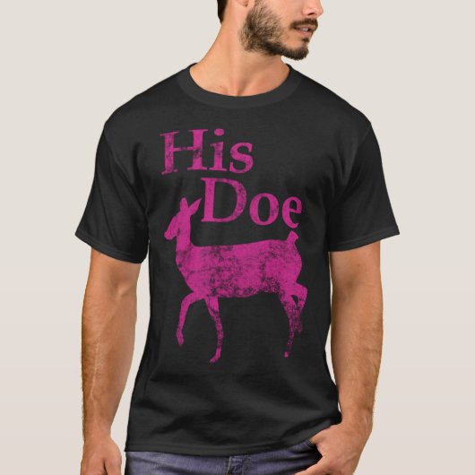 Voor jacht paar roze zijn dop t-shirt (Voorkant)