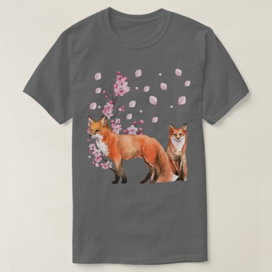 Voor Japanse esthetische Cherry Blossom Vlower Vin T-shirt (Design voorkant)