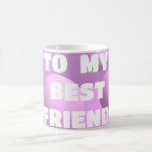 Voor je beste vriend bubbels in roze koffiemok (Center)