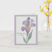 Voor je bidden | Paarse Iris Gebed Kaart (Gele Bloem)