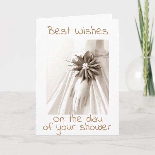 "VOOR JE DOUCHE" EN WENSEN VOOR HET HUWELIJK KAART (Voorkant)