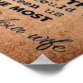Voor je Geweldige man, Husband Birthday Gift Poster (Hoek)