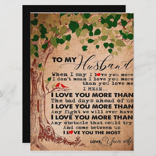 Voor je geweldige man, verjaardagscadeau voor man menu (Voorkant / Achterkant)