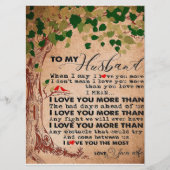 Voor je geweldige man, verjaardagscadeau voor man menu (Voorkant)