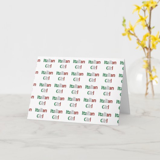 VOOR JE "ITALIAANSE MEISJE" OP HAAR VERJAARDAG KAART (Gele Bloem)