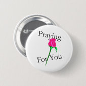 Voor je knoop bidden ronde button 5,7 cm (Voorkant /achterkant)