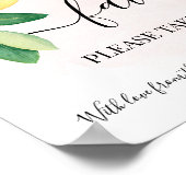 Voor je neemt je liemons roze bruiddal bruiloft. poster (Hoek)