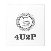 voor je om te plassen notitieblok (Voorkant)