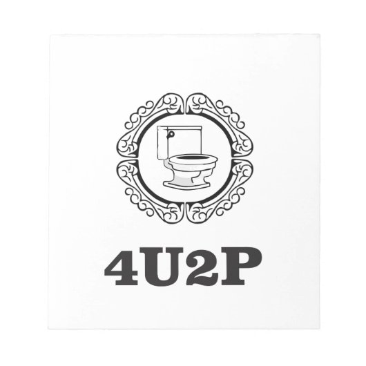 voor je om te plassen notitieblok (Voorkant)