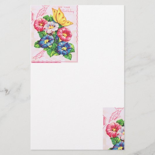 Voor je verjaardag briefpapier (Voorkant)
