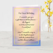 Voor je verjaardag wilde ik je... kaart (Gele Bloem)