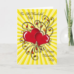 Voor je vrouw, een verbluffende Valentijnse kaart. Feestdagen Kaart