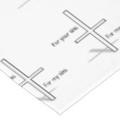 Voor je zonden voor mijn zonden tafelkleed (Gekanteld)