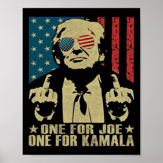 Voor Joe One Voor Kamala Grappig Trump 2024 Poster (Voorkant)
