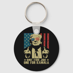 Voor Joe One Voor Kamala Grappig Trump 2024 Sleutelhanger
