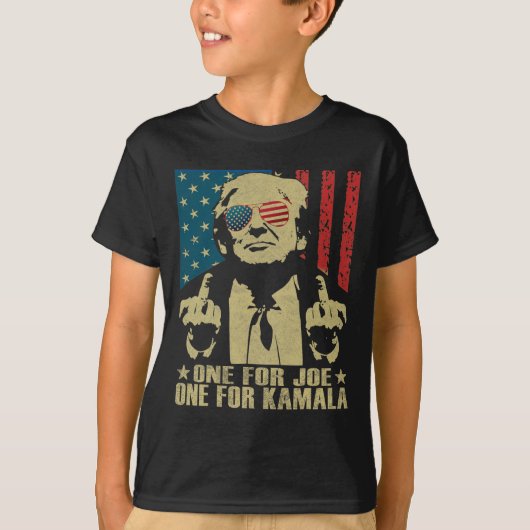 Voor Joe One Voor Kamala Grappig Trump 2024 T-shirt (Voorkant)