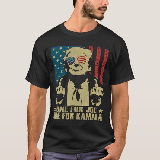 Voor Joe One Voor Kamala Grappig Trump 2024 T-shirt (Voorkant)