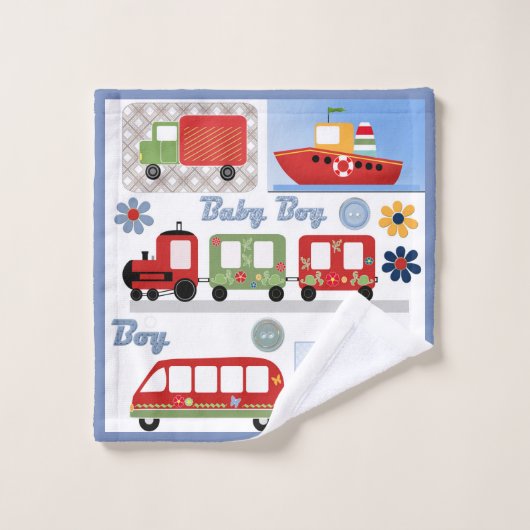 Voor jongen bad handdoek (Wasdoekje)