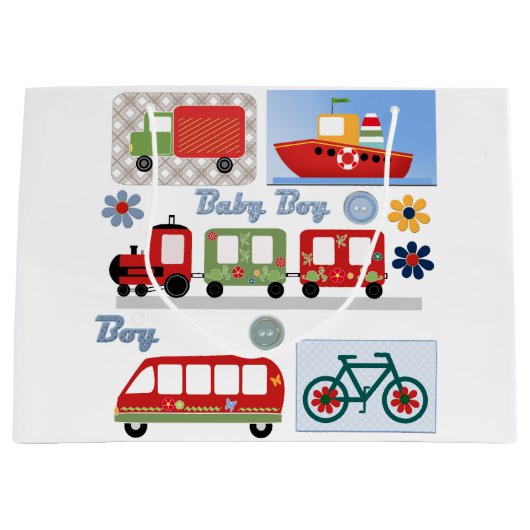 Voor jongen groot cadeauzakje (Voorkant)