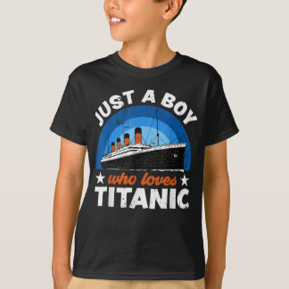 Voor jongens die gewoon van de RMS Titanic T-Shirt