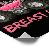 voor jongens shirt voor borstkankervoorlichting vo poster (Hoek)