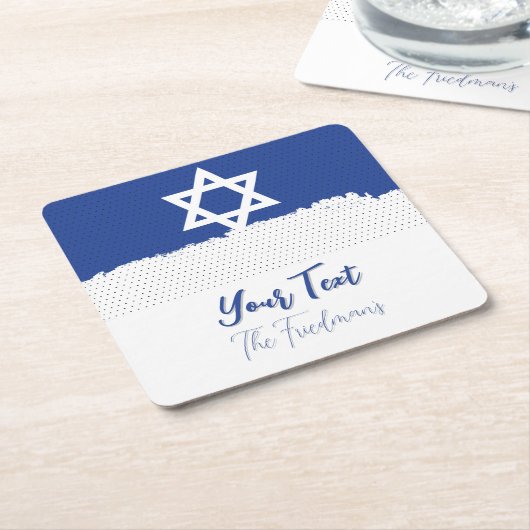 Voor joodse Feestdagen Feesten Bar Mitswa's Kartonnen Onderzetters (Schuin)