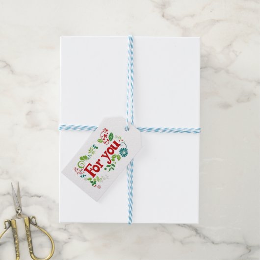 Voor Jou Kleurrijk Cadeaulabel (Met Touw)