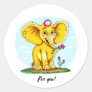 Voor Jou – Knuffel Olifant Sticker