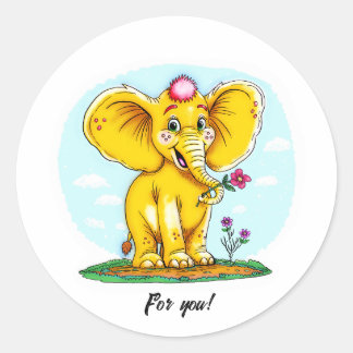Voor Jou – Knuffel Olifant Sticker