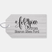 Voor jou met liefde cadeaulabel (Achterkant Horizontaal)