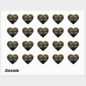 Voor jou met liefde glitter cadeau hart sticker (Vel)